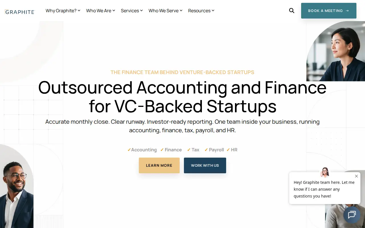 Graphite Financial website homepage