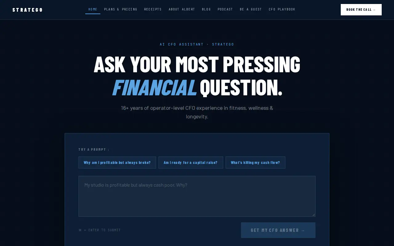 STRATEGO website homepage