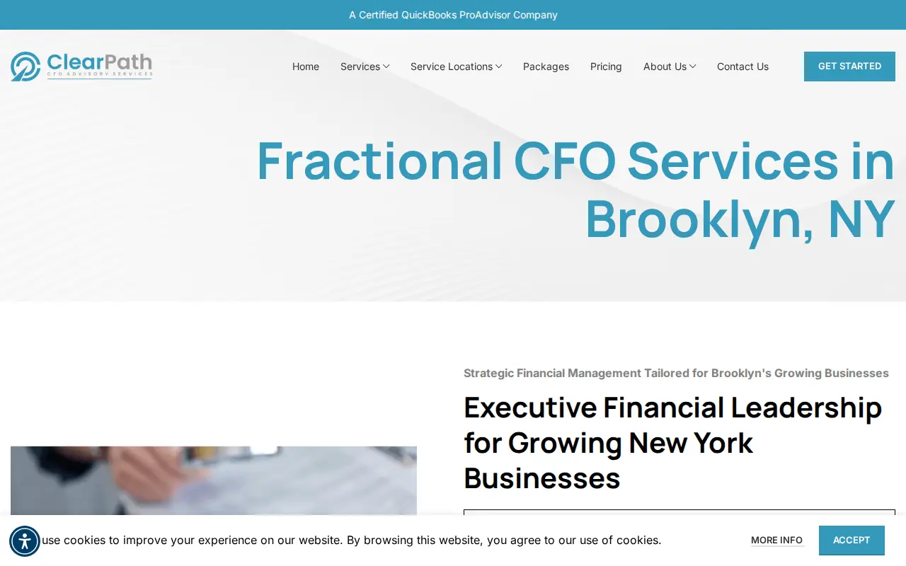 ClearPath CFO Advisory website homepage