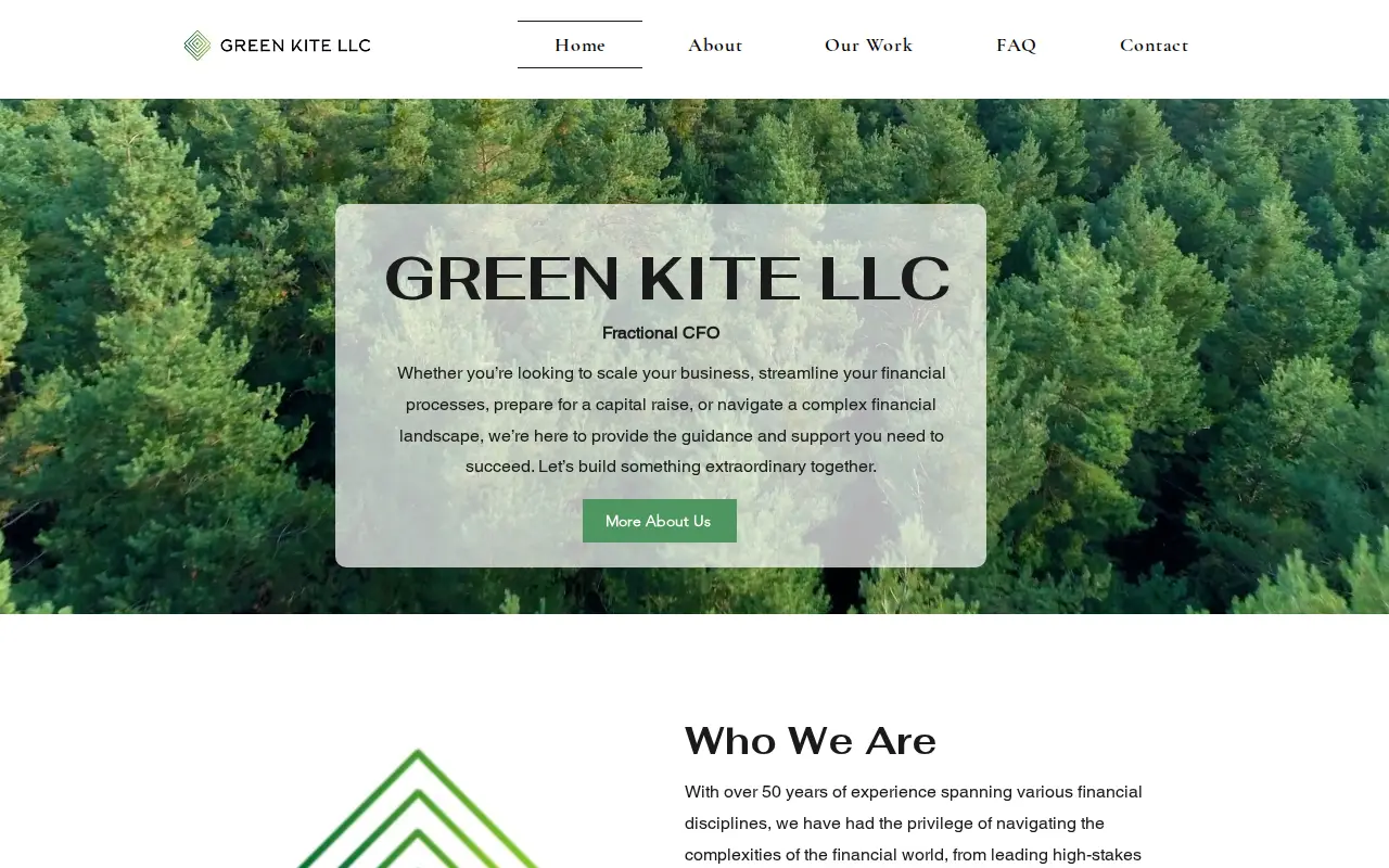 Green Kite website homepage